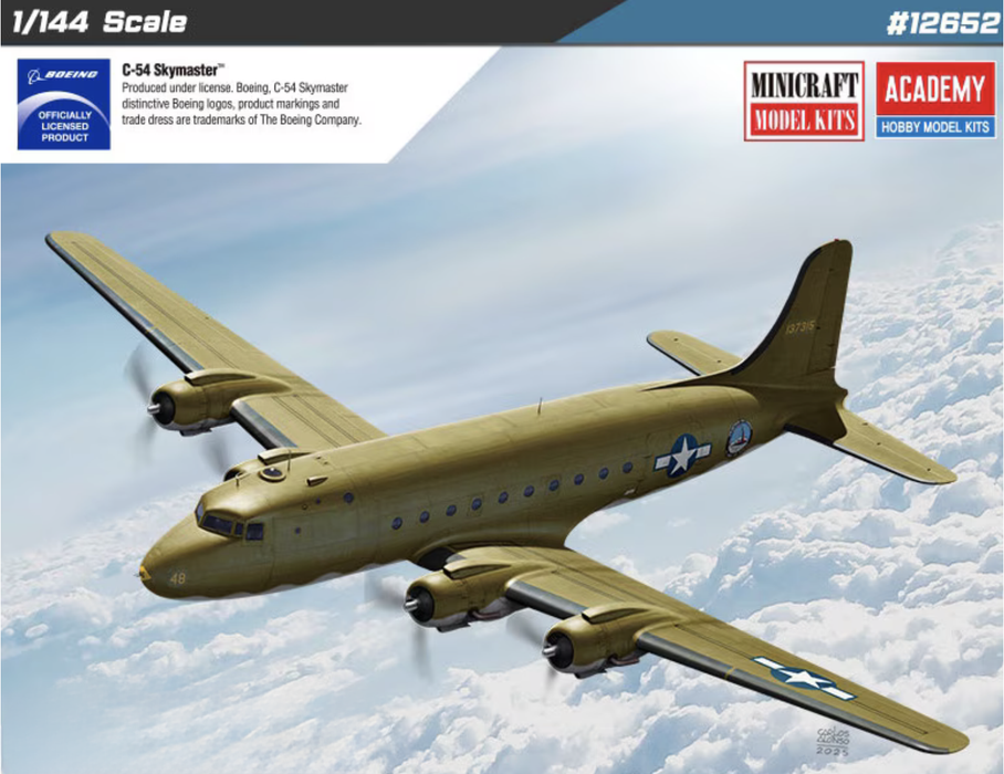 ACADEMY 12652 1/144 Douglas C-54 Skymaster Model Aircraft Kit