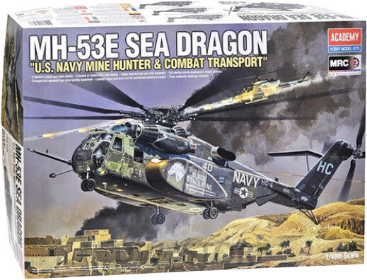 ACADEMY 12703 1/48 MH53E Sea Dragon USN Mine Hunter/Combat Transport Helicopter Model Kit