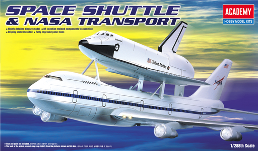 ACADEMY 12708 1/288 Space Shuttle and Boeing 747 Carrier Model Kit