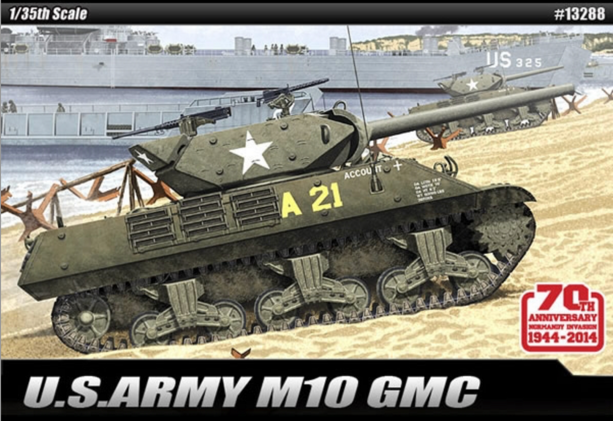 ACADEMY 13288 1/35 M10 GMC US Army Tank Model Kit — White Rose Hobbies
