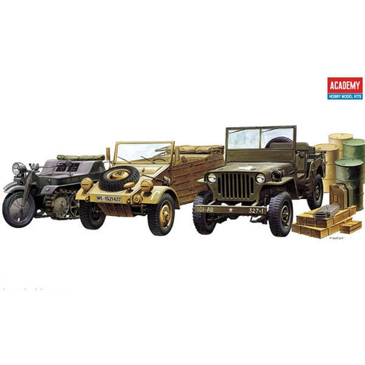 ACADEMY 13416 1/72 Light Vehicles of Allied & Axis WWII Model Kit