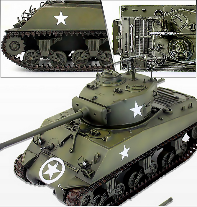 ACADEMY 13500 1/35 US M4A3 (76)W Battle of the Bulge Tank Model Kit