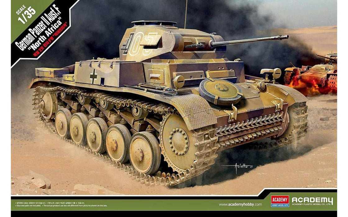 ACADEMY 13535 1/35 German Panzer II Ausf. F North Africa Model Tank Kit
