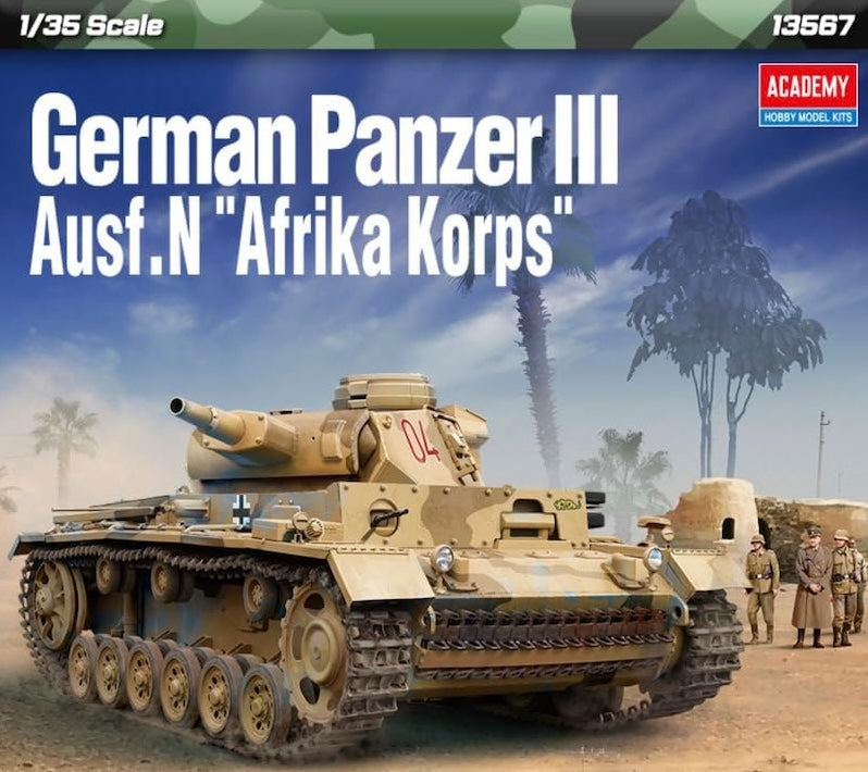 ACADEMY 13567 1/35 Panzer III Ausf.N Afrika Korps Model Tank Kit