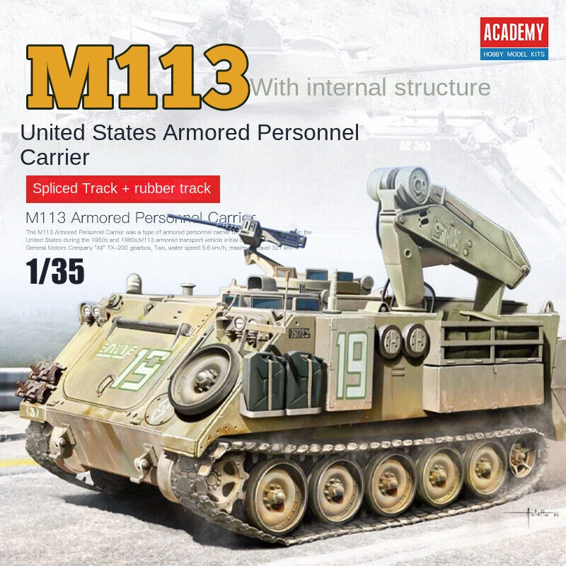 ACADEMY 13568 1/35 M113 Fitter ARV Armored Recovery Vehicle Model Kit ...