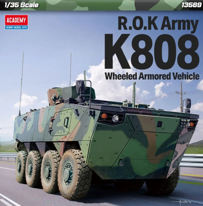 ACADEMY 13569 1/35 R.O.K.Army K808 Wheeled Armored Vehicle Model Kit