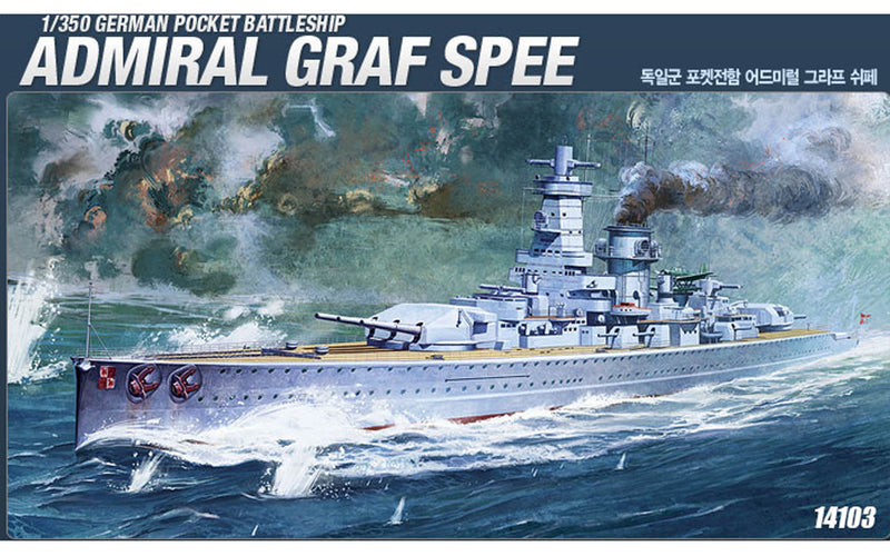 ACADEMY 14103 1/350 Admiral Graf Spee German Pocket Battleship Model Kit