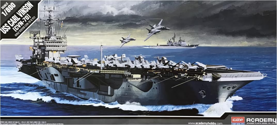 ACADEMY 14209 1/800 USS Carl Vinson CVN-70 Atomic Aircraft Carrier Model Ship Kit