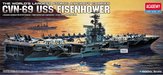 ACADEMY 14212 1/800 Eisenhower CVN 69 Aircraft Carrier Model Ship Kit