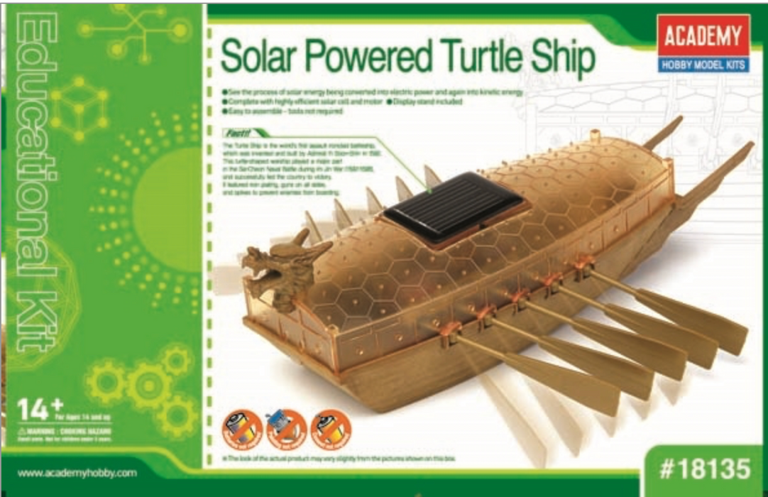 ACADEMY 18135 Solar Powered Turtle Ship Mechanical Model Kit
