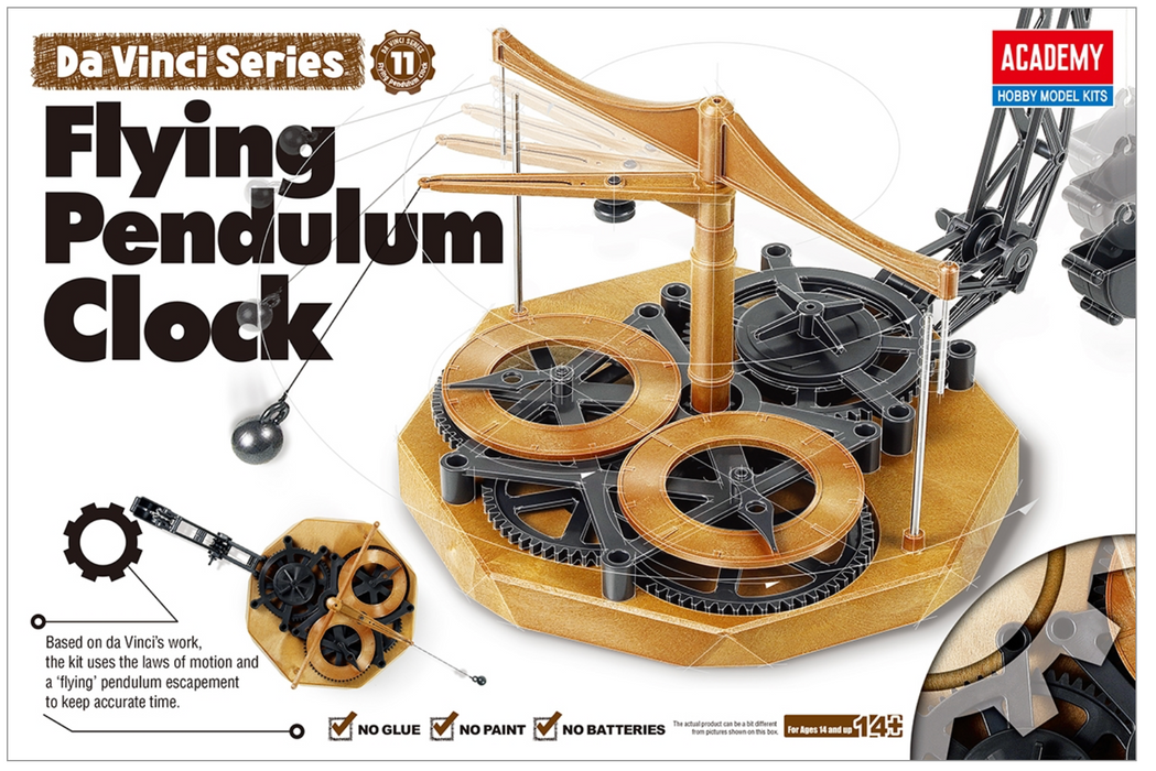ACADEMY 18157 Da Vinci Series Flying Pendulum Clock Mechanical Model Kit