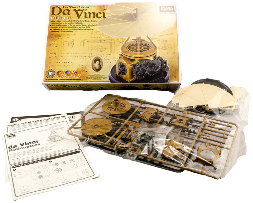 ACADEMY 18159 Da Vinci Series Helicopter Mechanical Model Kit