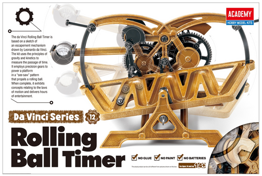 ACADEMY 18174 Da Vinci Series Rolling Ball Timer Mechanical Model Kit