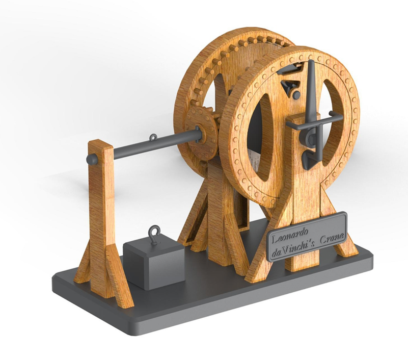 ACADEMY 18175 Da Vinci Series Leverage Crane Mechanical Model Kit