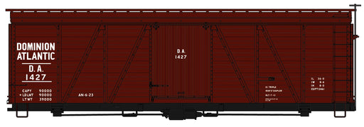 Accurail 1188 HO Scale 36' Fowler Wood Boxcar Kit Dominion Atlantic DA 1427