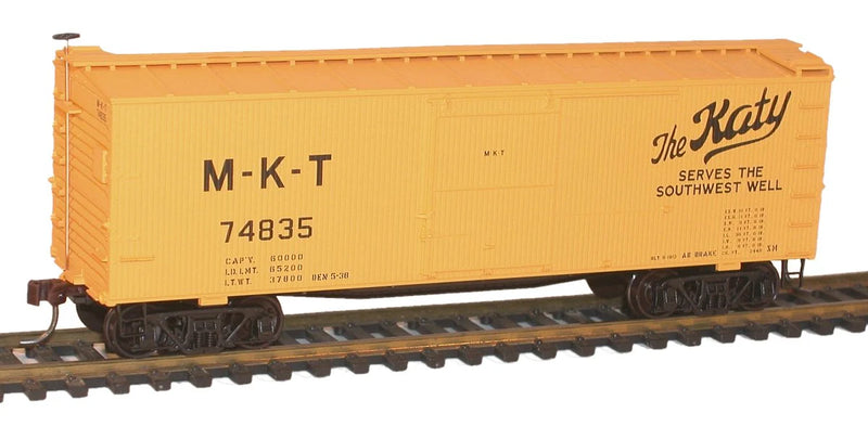 Accurail 1307 HO Scale 36' Double Sheath Boxcar Kit Missouri-Kansas-Texas MKT 74835