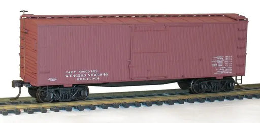 Accurail 1398 HO Scale 36' Double Sheath Boxcar Kit - Mineral Red Data Only