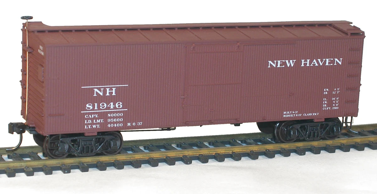 Accurail 1402 HO Scale 36' Double Sheathed Boxcar Kit New Haven NH 81946