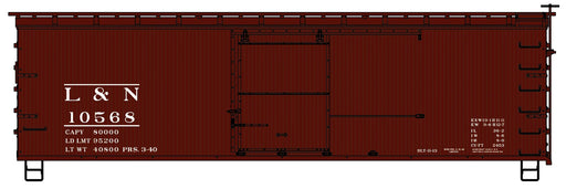 Accurail 1411 HO Scale 36' Double Sheathed Boxcar Kit Louisville & Nashville L&N 10568
