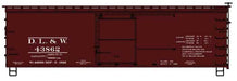 Accurail 1413 HO Scale 36' Double Sheathed Boxcar Kit Lackawanna DL&W 43862