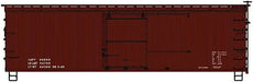 Accurail 1497 HO Scale 36' Double Sheath Steel Roof Boxcar Kit - Boxcar Red Data Only