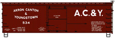 Accurail 1712 HO Scale 36' Double Sheathed Wood Boxcar Kit Akron, Canton & Youngstown AC&Y 534