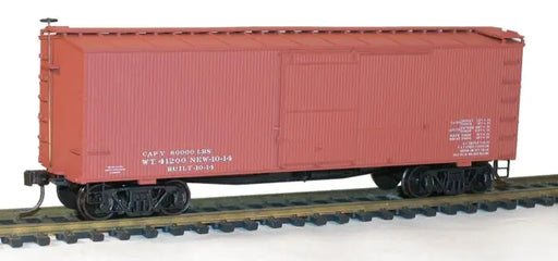 Accurail 1799 HO Scale 36' Double Sheath Fishbelly Boxcar Kit - Oxide Red Data Only