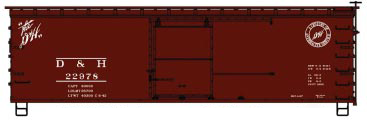 Accurail 1808 HO Scale 36' Wood Boxcar Kit Delaware & Hudson D&H 22978