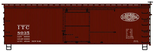 Accurail 1811 HO Scale 36' Wood Boxcar Kit Illinois Terminal ITC 8035