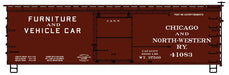 Accurail 1813 HO Scale 36' Double Sheathed Wood Boxcar Kit Chicago & North Western C&NW 41083