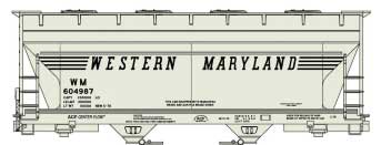 Accurail 2217 HO ACF 2-Bay Covered Hopper Kit Western Maryland WM 604987