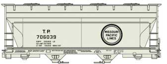 Accurail 2218 HO ACF 2-Bay Covered Hopper Kit Texas Pacific TP 706039 (Buzz Saw Logo)