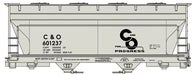 Accurail 2219 HO Scale ACF 2 Bay Covered Hopper Kit Chesapeake & Ohio C&O 601237