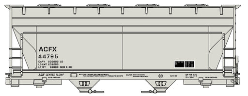 Accurail 2220 HO Scale ACF 2 Bay Covered Hopper Kit ACFX 44795