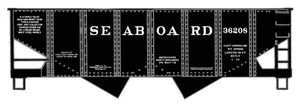 Accurail 2439 HO Scale USRA Twin Hopper Kit Seaboard Air Line SAL 36208