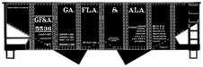 Accurail 2440 HO Scale USRA 55 Ton 2 Bay Open Hopper Kit Georgia, Florida & Alabama GF&A 5536