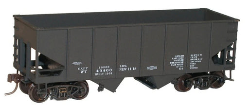 Accurail 2497 HO Scale USRA 55 Ton 2 Bay Open Hopper Kit Black Data Only