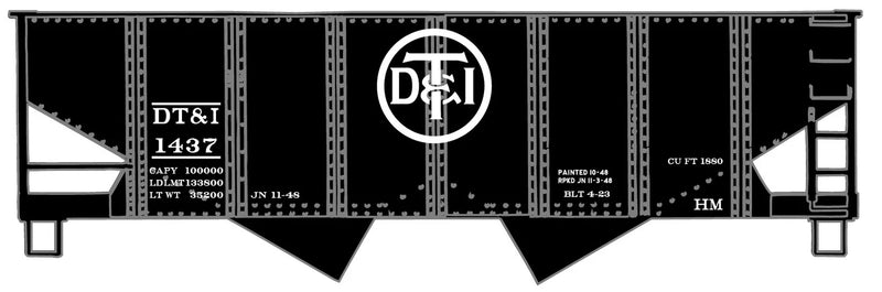 Accurail 2590 HO Scale USRA 55 Ton Hopper Detroit Toledo & Ironton DT&I 1437
