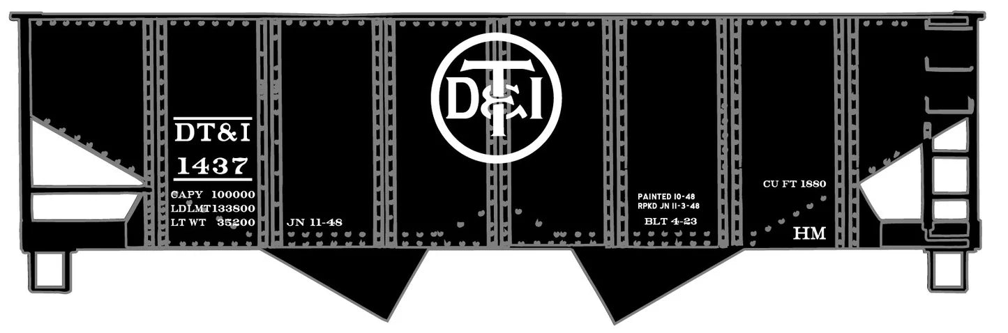 Accurail 2590 HO Scale USRA 55 Ton Hopper Detroit Toledo & Ironton DT&I 1437