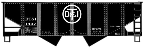 Accurail 2590 HO Scale USRA 55 Ton Hopper Detroit Toledo & Ironton DT&I 1437