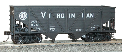 Accurail 27071 HO Scale Wood Side 2 Bay Open Hopper Kit Virginian VGN 15947