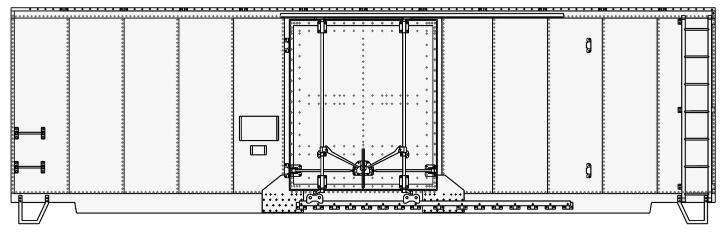 Accurail 3100 HO Scale AAR 40' Steel Boxcar Kit - Undecorated