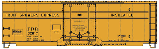 Accurail 3132 HO Scale AAR 40' Insulated Boxcar Kit Fruit Growers Express PRR 32817