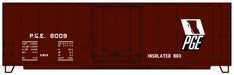 Accurail 3135 HO Scale AAR 40' Boxcar Kit Pacific Great Eastern PGE 8009
