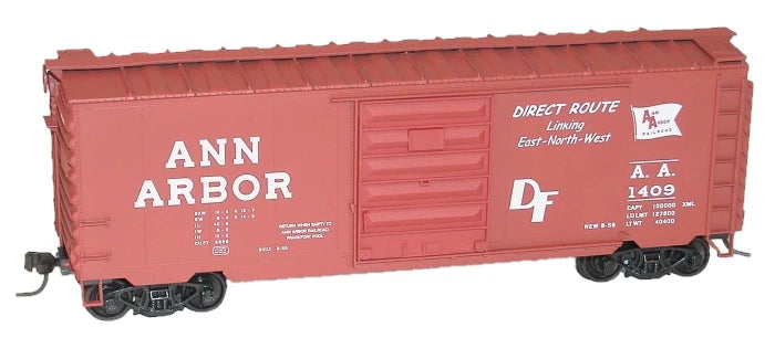 Accurail 3450 HO Scale 40' PS-1  Boxcar Kit Ann Arbor AA 1409