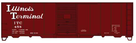 Accurail 3565 HO Scale AAR 40' Boxcar Kit Illinois Terminal ITC 458