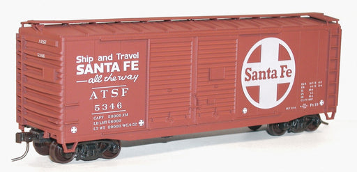 Accurail 3635 HO Scale AAR 40' Double Door Boxcar Kit Santa Fe ATSF 5346 (Ship & Travel Slogan)