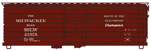 Accurail 3992 HO Scale 40' Rib Side Boxcar Kit Milwaukee Road MILW