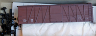 Accurail 4098 HO Scale 40' Outside Braced Wood Door Boxcar Kit - Data Only Mineral Red - NOS