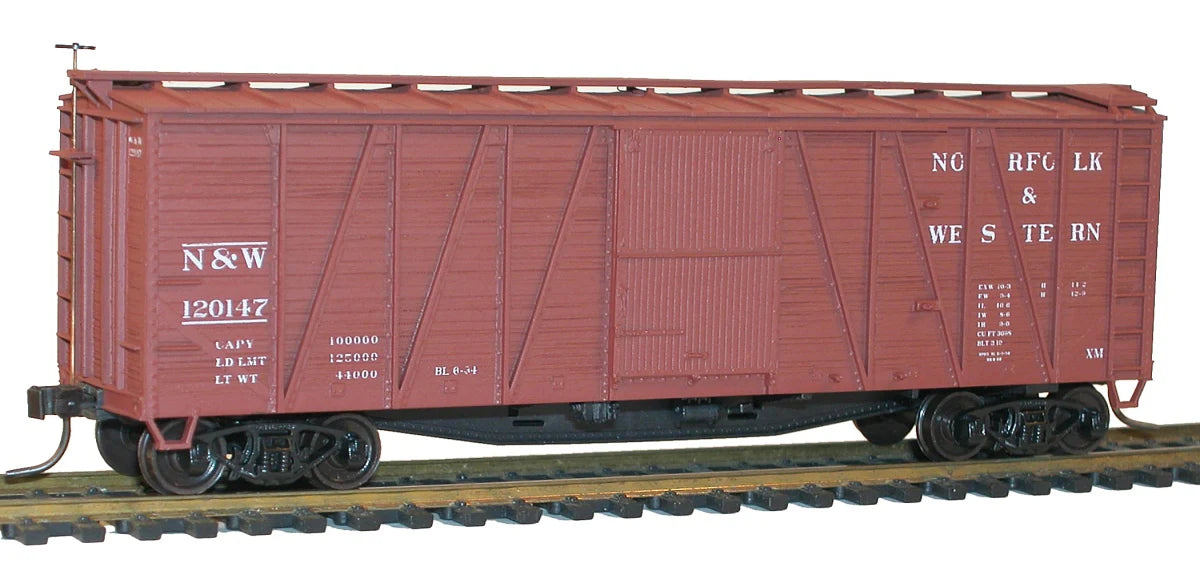 Accurail 41041 HO Scale 40' Outside Braced Boxcar Kit Norfolk & Western N&W 120147